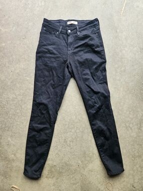 Levi Strauss Signature Mid Rise Skinny Jeans Black Women’s 27x30